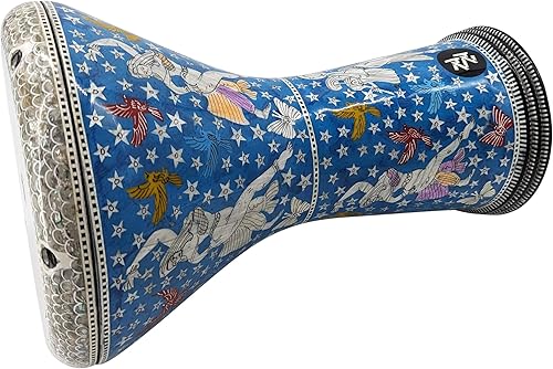 Miniatura 45 de El 17.5 pulgadas de Zaza Percussion de madreperla egipcia Darbuka Doumbek (orquídea azul)