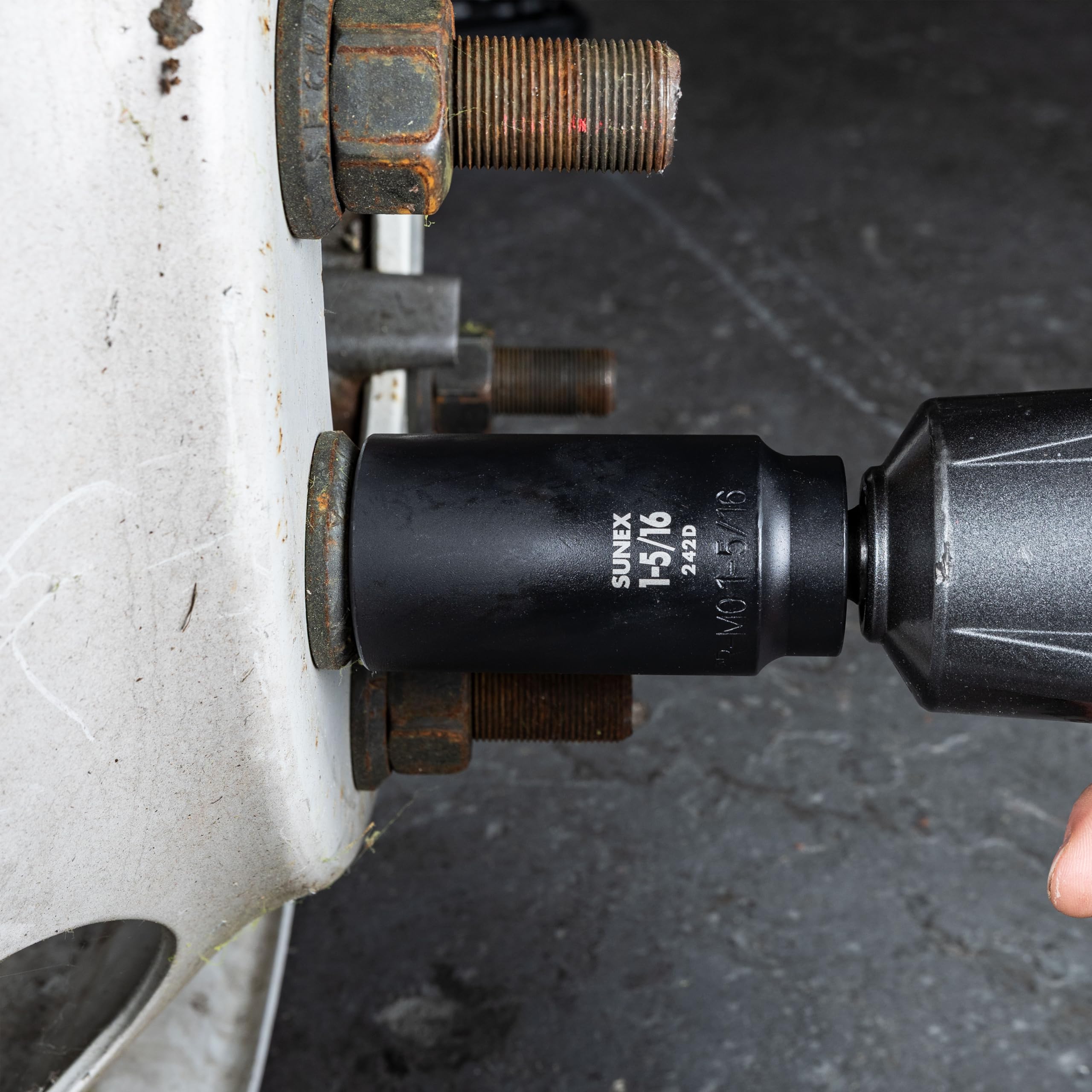 Sunex - Zestaw 43 nasadek udarowych 30 mm, SAE 9-30 mm, stal Cr-Mo, wytrzymała walizka