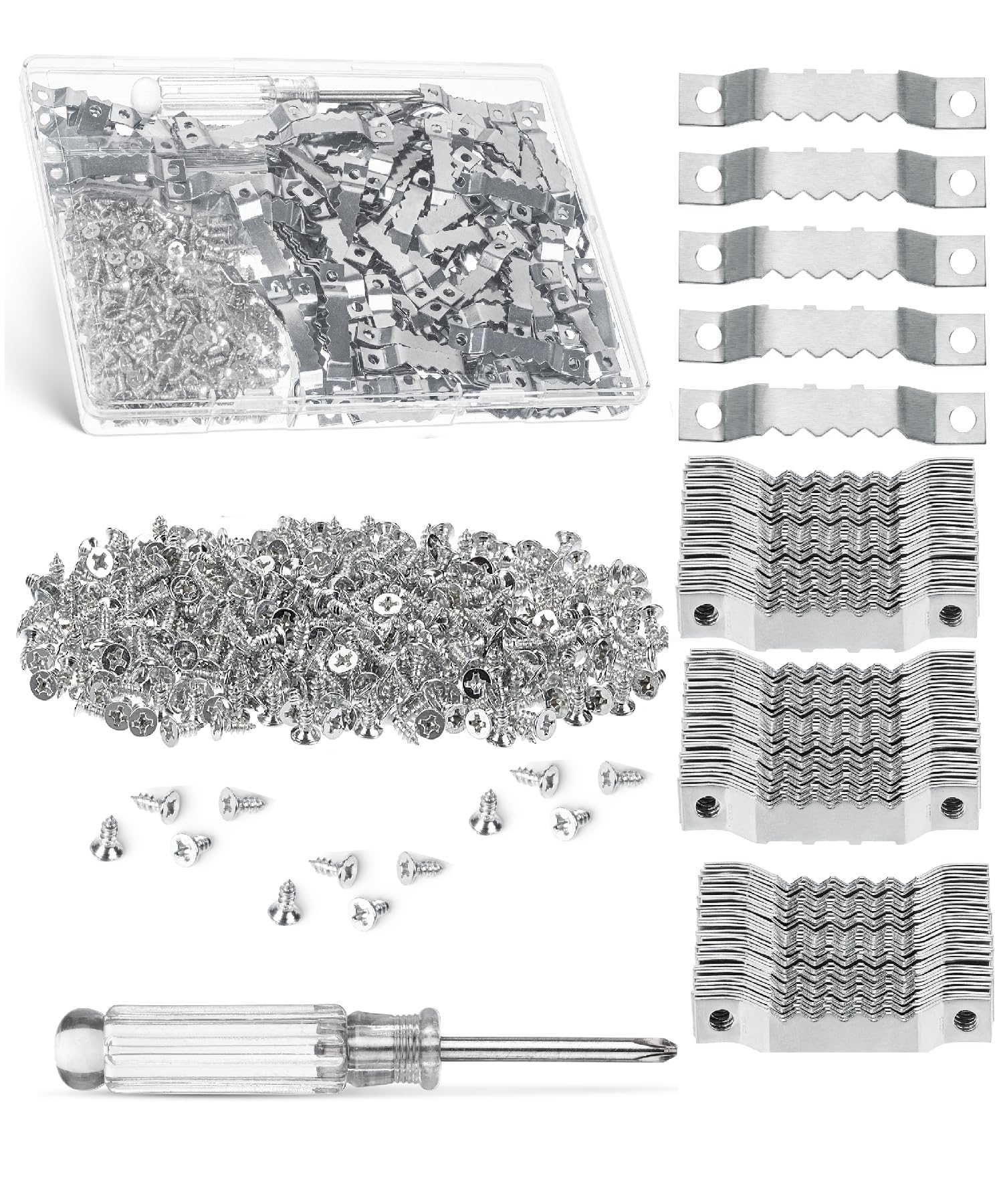 Mr. Pen- Sawtooth Picture Hangers, 511 Pack, Silver, Metal Picture