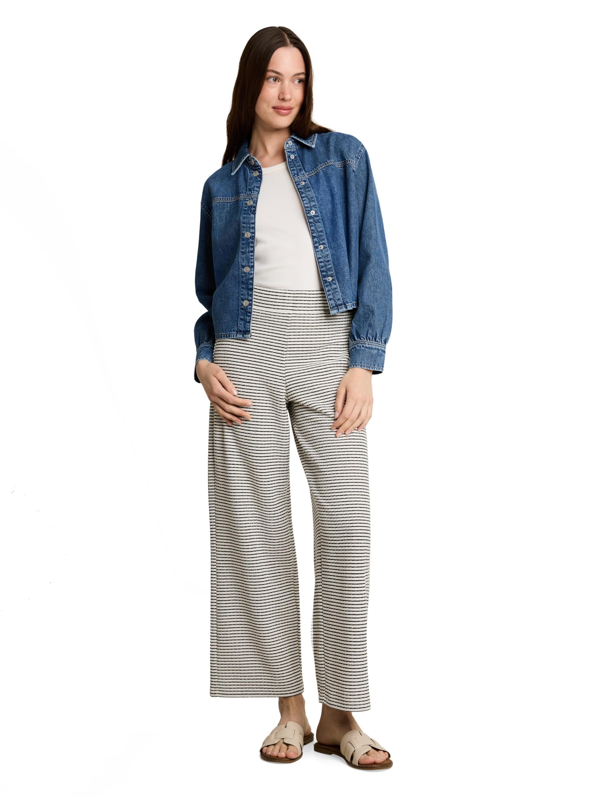 Tom Tailor Denim Damen Wide Leg Strickhose 1051408