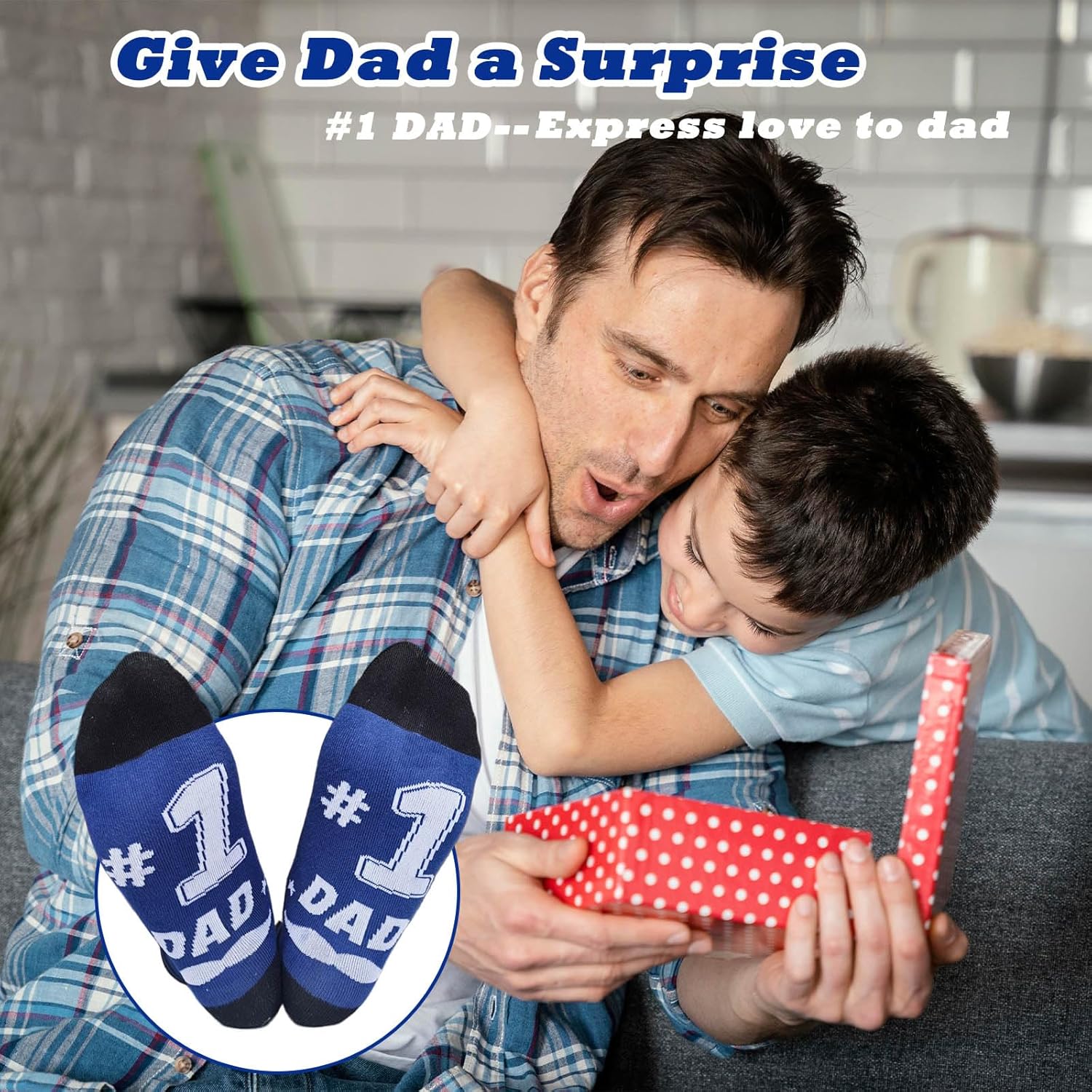 Christmas Gifts for Dad -Crew Sock for Papa from Daughter Son Dad Gift New Dad Present to Be Best Dad Ever, Men’s Size 10-13 - Image 6