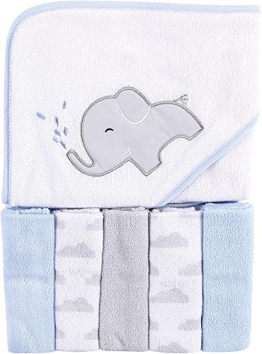 Miniatura 8 de Luvable Friends Toalla unisex con capucha para bebé con cinco toallas pequeñas, pato para el baño, talla única Pato Bathtime,niño zorro,Niño