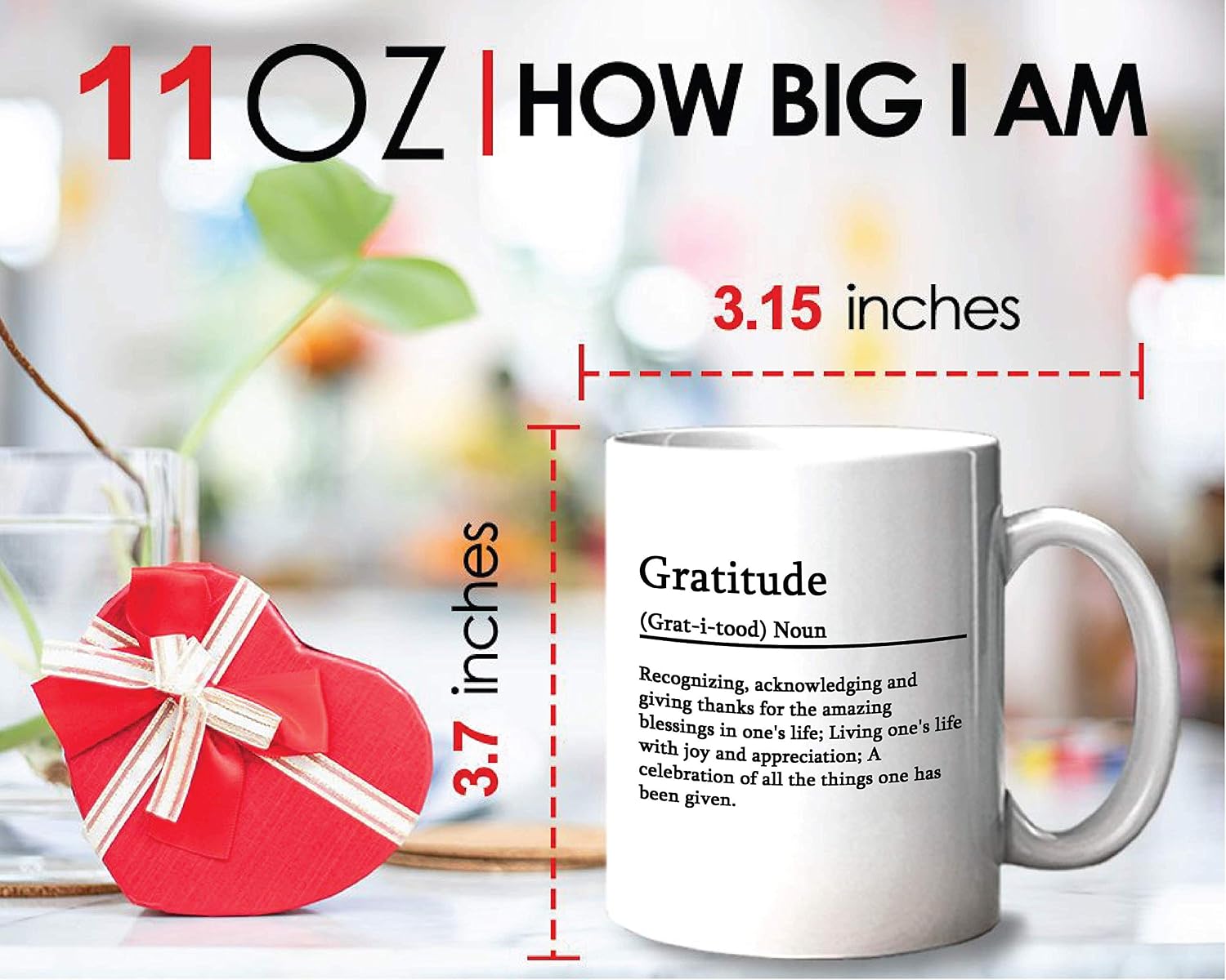 Bubble Hugs Reminder Coffee Mug - Gratitude - Creation Encouragement Motivational Inspirational Grateful Wisdom Advice Gratitude