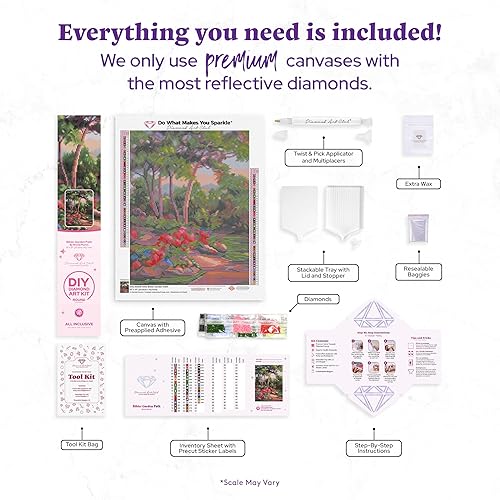 Miniatura 60 de DIAMOND ART CLUB - Juego de pintura con diamantes, lienzo de Vitral de flores”, lienzo redondo 5D para principiantes, divertidas manualidades