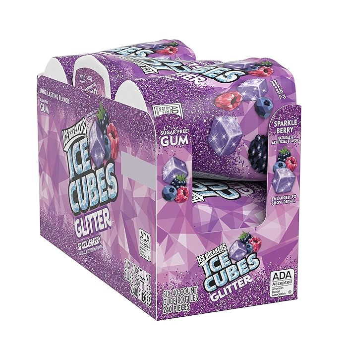 Buy ICE BREAKERS ICE CUBES Glitter Sparkleberry Sugar Free Chewing Gum