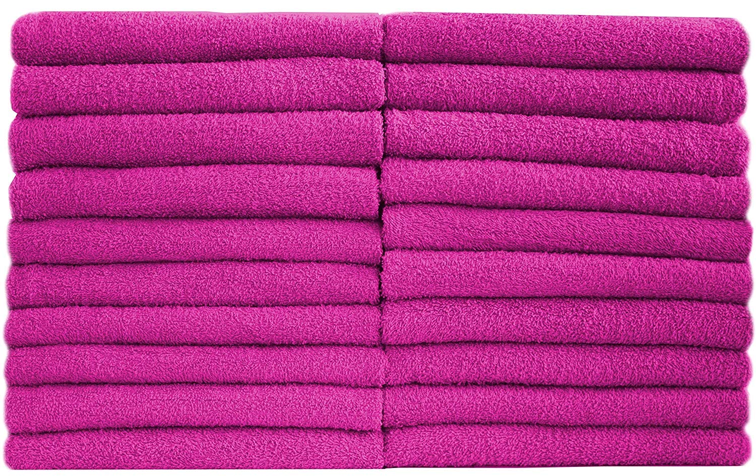 NatureMark NM-HT0711 Guest Towels 30 x 50 cm 100% Cotton Pink Pack of 20 โ image 1
