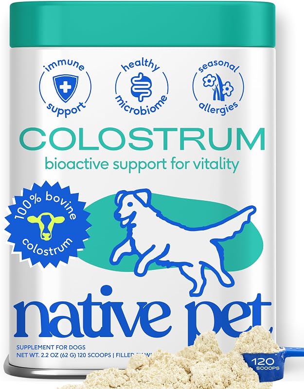 Suplemento de Colostro Bovino em Pó para Cães Native Pet, 120 Medidas
