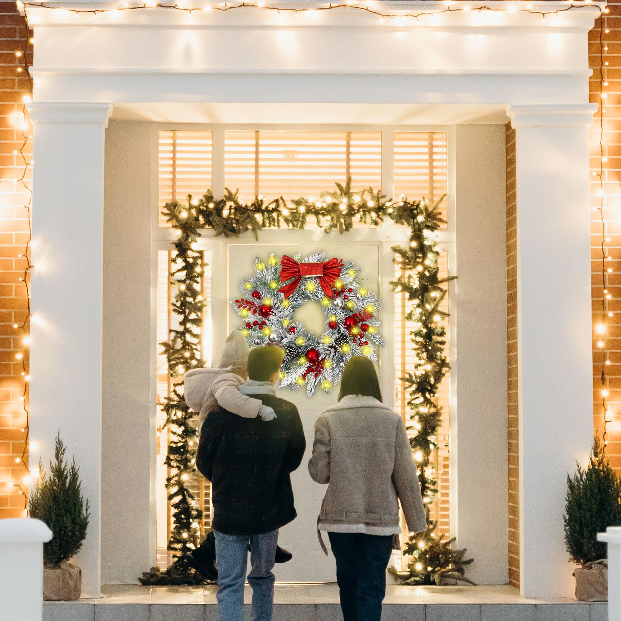 Corona navideña de papel para decorar puertas o ventanas 😍🎄 #viralreels #diychristmas #christmasdecorations