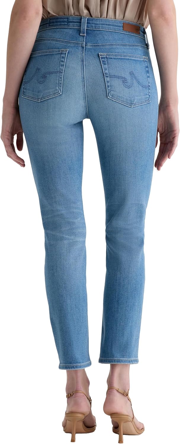 AG Womens Mari Mid Rise Slim Straight Crop Jean