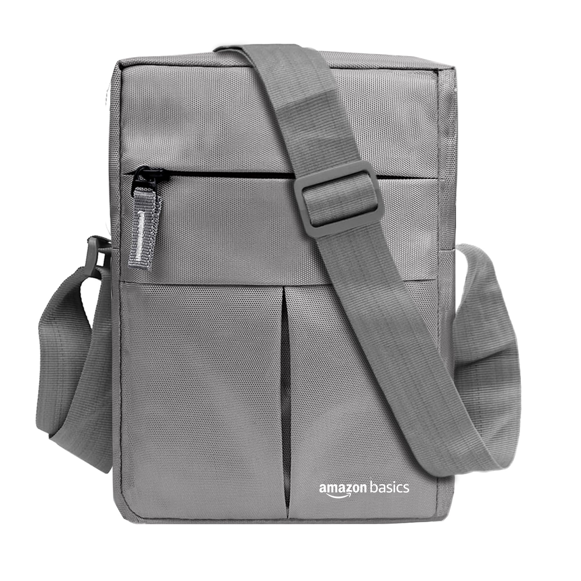 amazon basics Sling Bag/Crossbody Bag with Adjustable Strap for Daily and Travel Use, Durable, Water-Resistant, Travel-Friendly (Unisex, Silver)-image-47