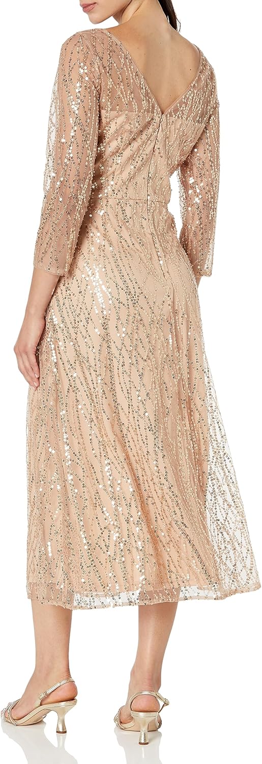 JS Collections Women's Finley A-line Tea Length Dress - Image 5