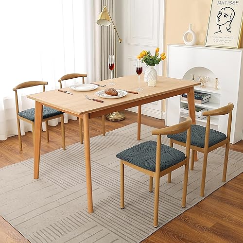 Miniatura 2 de Yonus Juego de 6 fundas de asiento para sillas de comedor, fundas elásticas para sillas de comedor, fundas de asiento para sillas de cocina, fundas