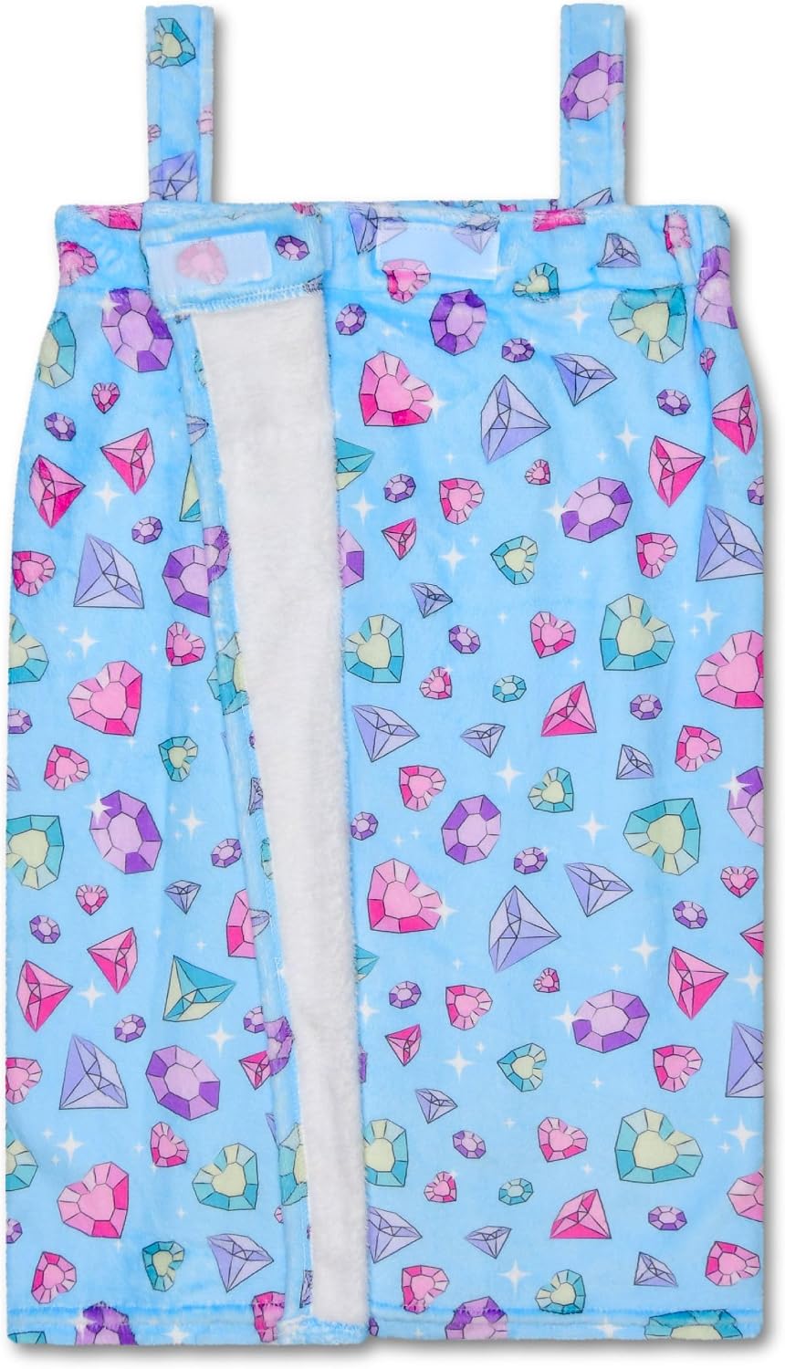 iscream Big Girls' Silky Soft Plush Spa Wrap for Home, Travel, Summer Camp - Flights of Fantasy Collection