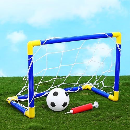 Miniatura 9 de Kisangel Portería de fútbol portátil para niños, juego de mini red de fútbol para patio trasero e interior, perfecto para entrenamiento y juegos