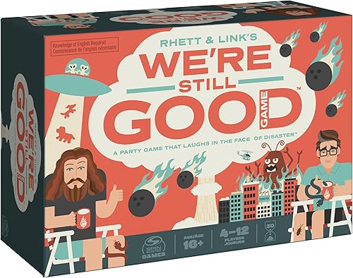Spin Master Games, Rhett & Link We're Still Good Party Game, para fanáticos de la comedia en YouTube Show Good Mythical Morning, Juego divertido y