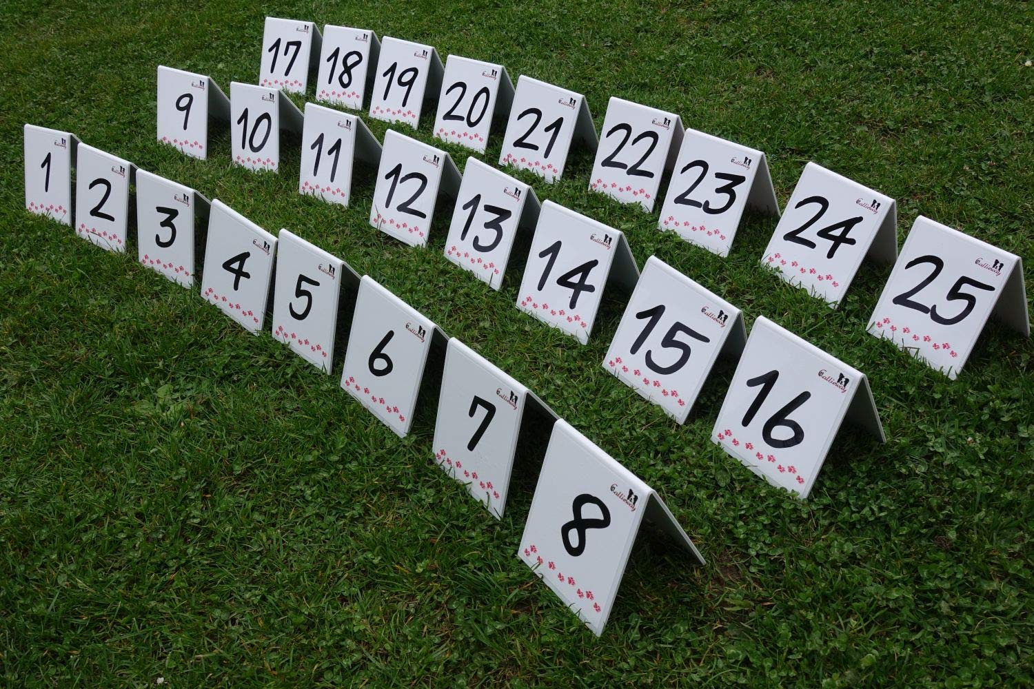 Numeri di parcours/numeri Rally Obedience – Set/Targhe – Set numerato 1 – 25
