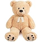 LotFancy 3 Feet Giant Teddy Bear Stuffed Animal, 39 inch Large Bear Plush Toy with Footprints for Birthday, Anniversary, for Her, Women, Girlfriend, Wife