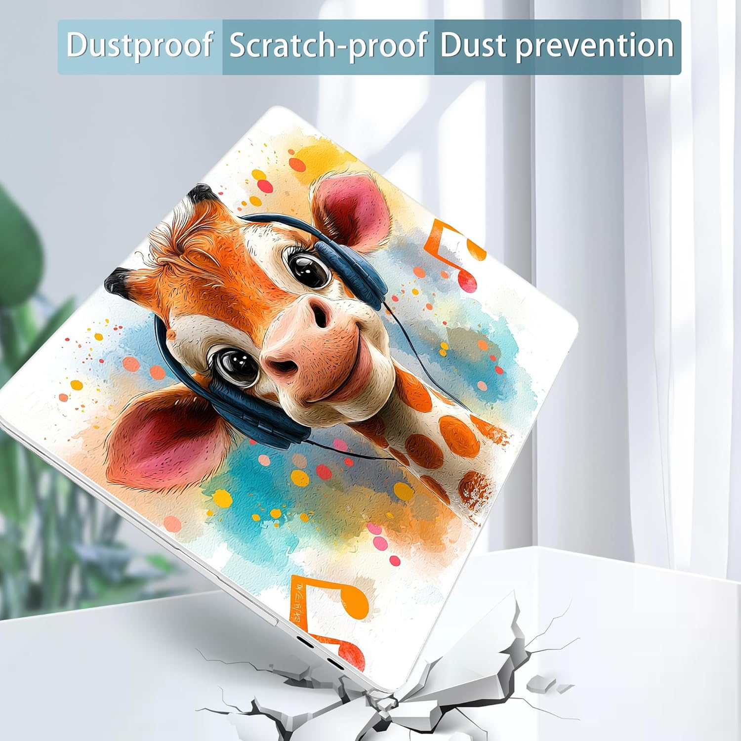 Mektron Printed Case for 2025 Microsoft Surface Laptop Windows 11 Copilot+ PC Surface Laptop 13 inch Touchscreen Display Cover Fits Model 2095, Cute Giraffe