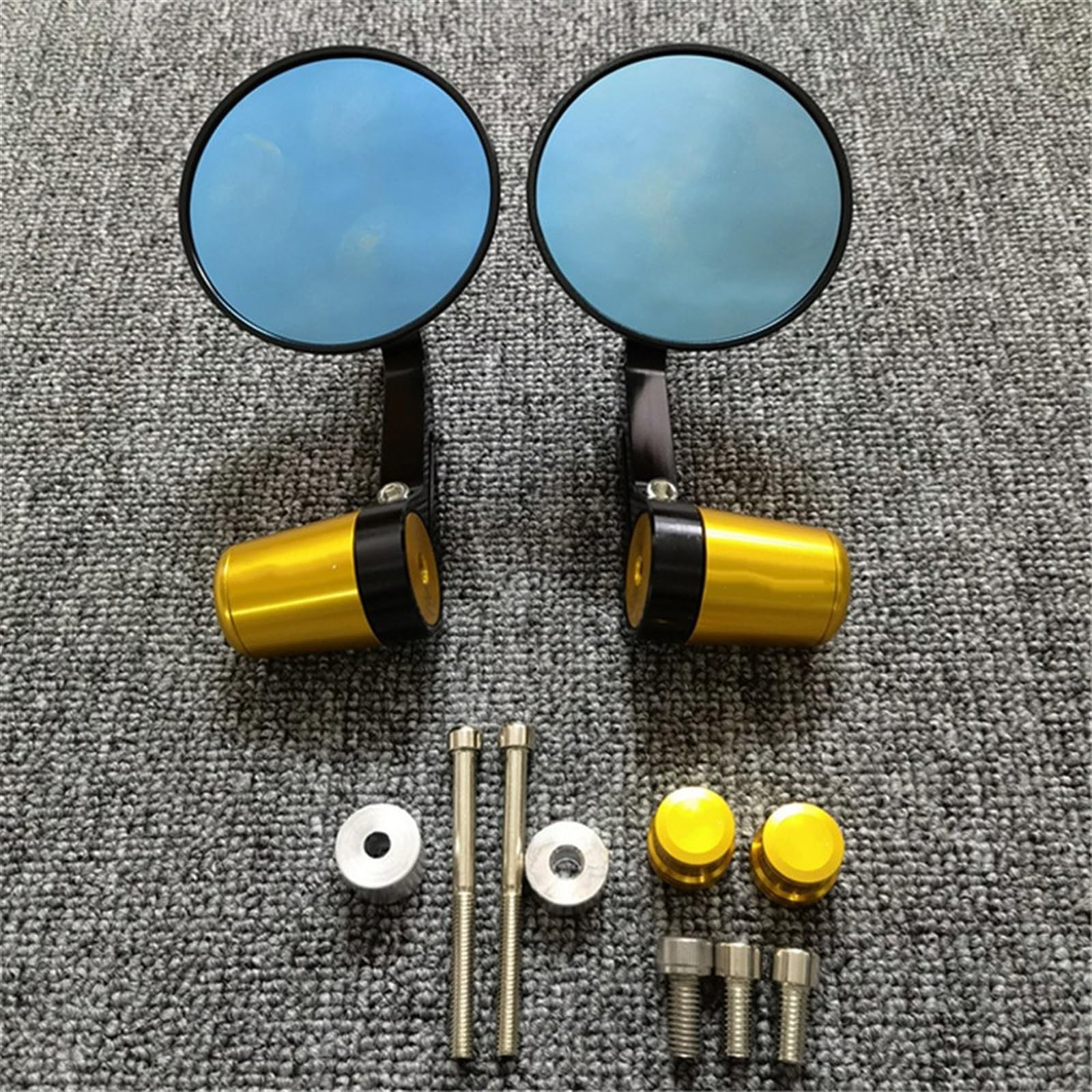 Motorrad Rückspiegel Motorrad CNC Runde Lenker Bar End Rückspiegel Balance Slider Grip Stecker Für Vespa Für GTS Für Sprint Für primavera 150 300 125 250 Motorrad Spiegel (Farbe : 3)