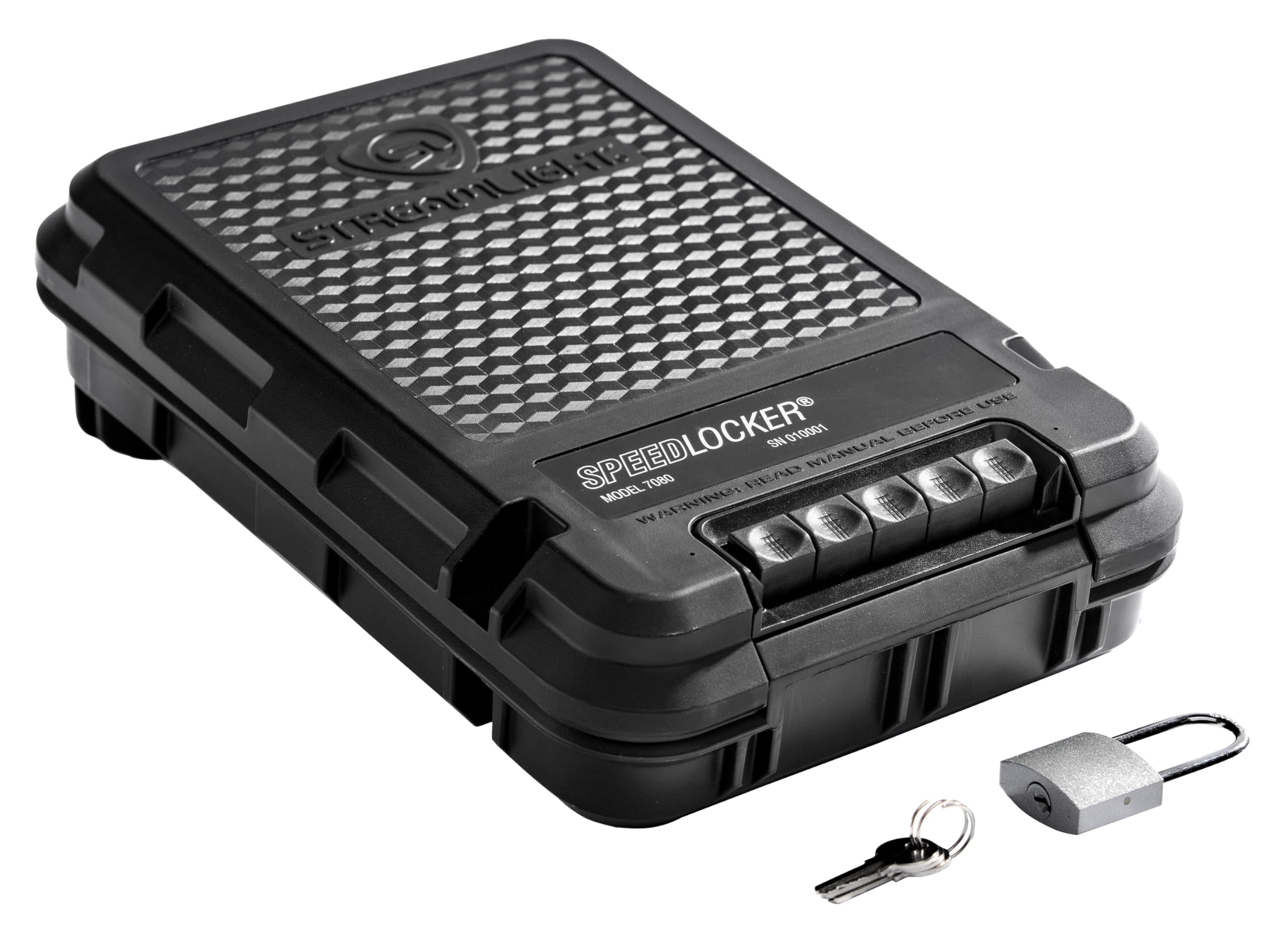 Streamlight SpeedLocker 59000 Boîte de rangement personnelle et portable avec combinaisons de verrouillage sélectionnables par l'utilisateur, noir