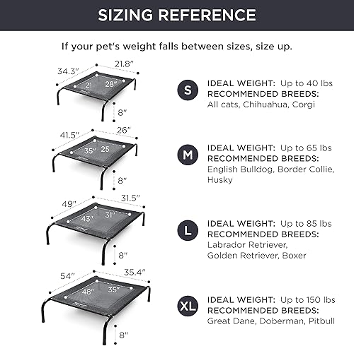 Miniatura 56 de Bedsure Cama elevada para perros para exteriores, tamaño grande, portátil, para interiores y exteriores, para interiores y exteriores, hamaca