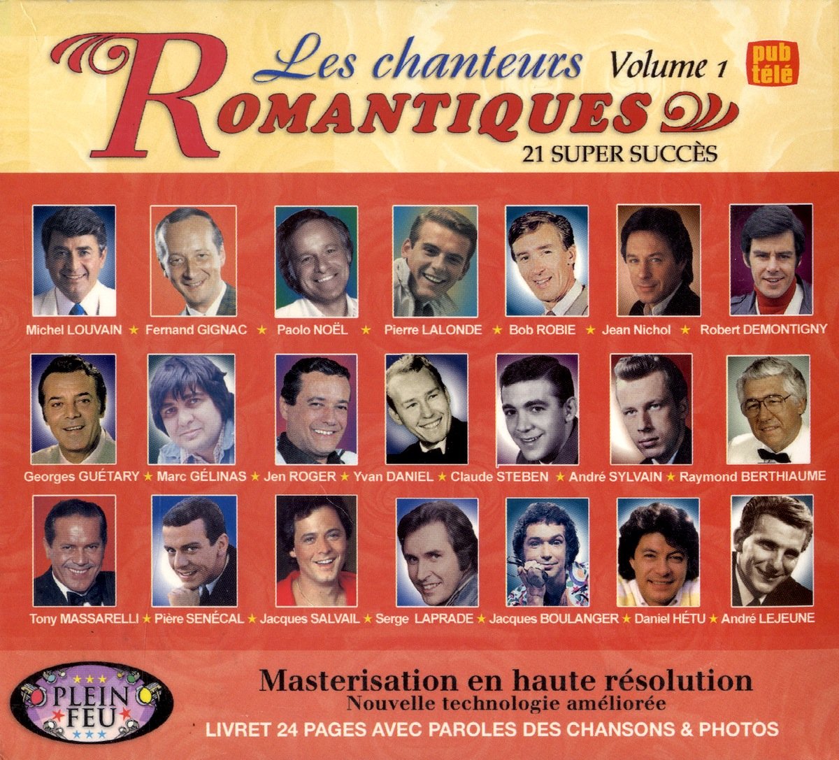 Chanteurs Romantiques/ Vol.1 [Audio CD] Daniel Hetu,Serge Laprade,Jean Nichol
