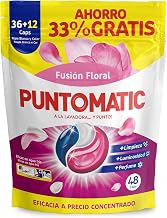 PUNTOMATIC | Tricamera Floral Capsules | Washing Detergent for White and Color Clothes | 36+12 (48) Washes