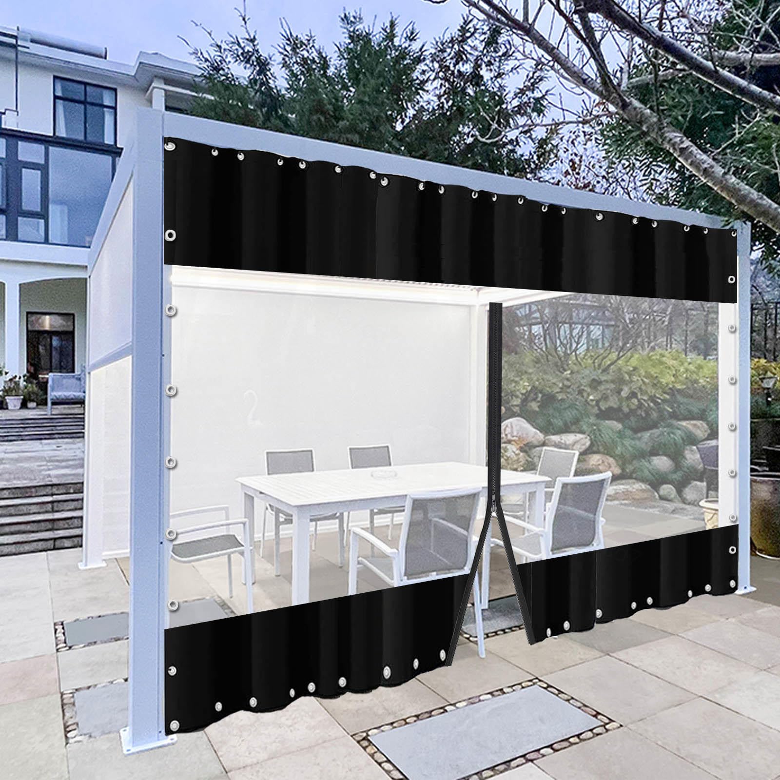 Amazon.co.jp: 屋外の透明な防水シートのカーテン 600g/㎡、全天候用