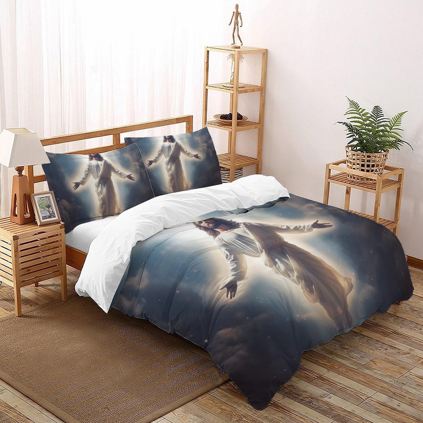 Housse de couette 220x240 cm Jesus Redemption pour lit king size enfant avec taies