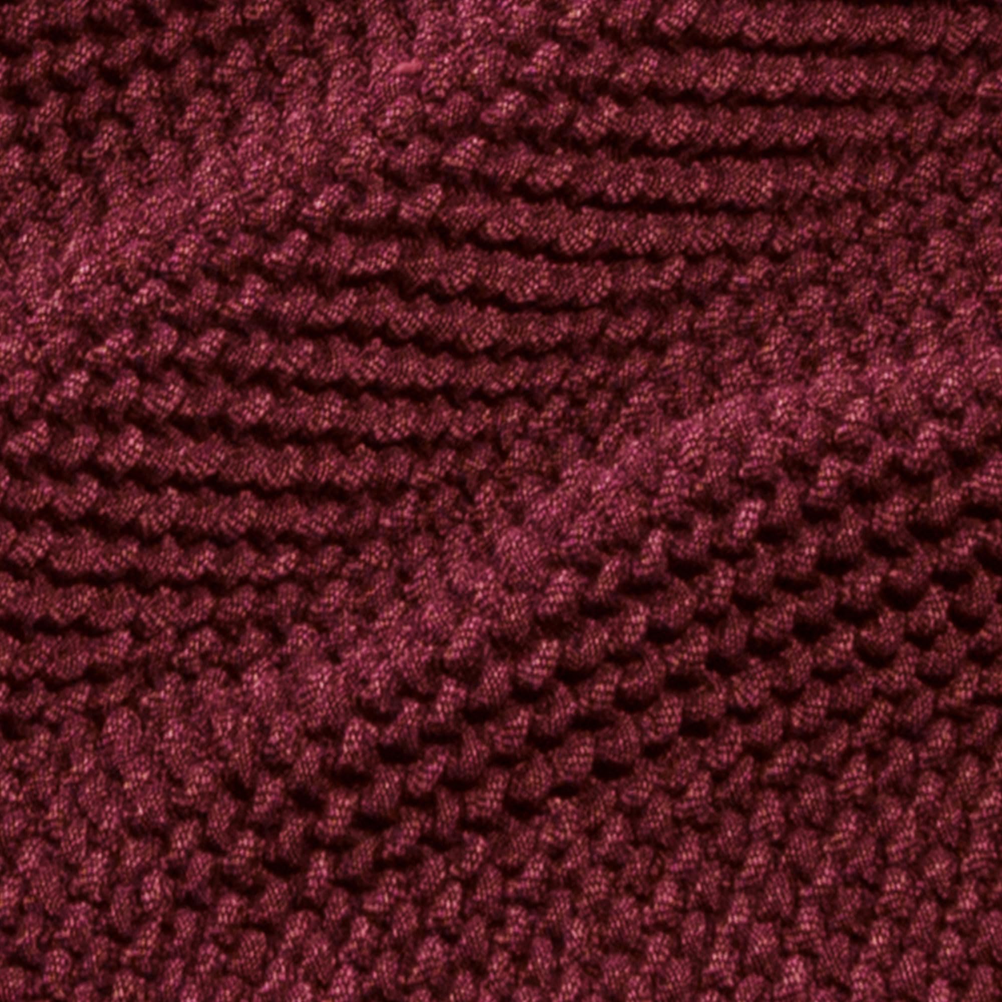 FAVERTI Funda de almohada súper elástica | Funda de reposapiés cuadrada de 40 a 60 cm en el lateral | Modelo NOVELE | Borgoña | Protector de tela jacquard de calidad al tacto de algodón | Cuadrado