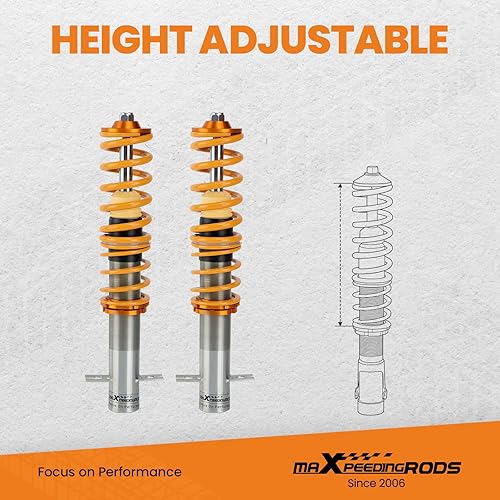 Miniatura 7 de maXpeedingrods Bobinas para VW Rabbit/Golf MK1 1975-1984, para VW Jetta MK1 1980-1984, para VW Scirocco 1975-1989, Kit de suspensión de amortiguador