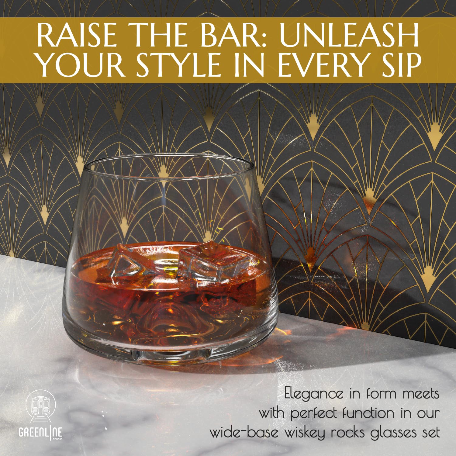 Greenline Goods Whiskey Glasses - Set of 2 -2