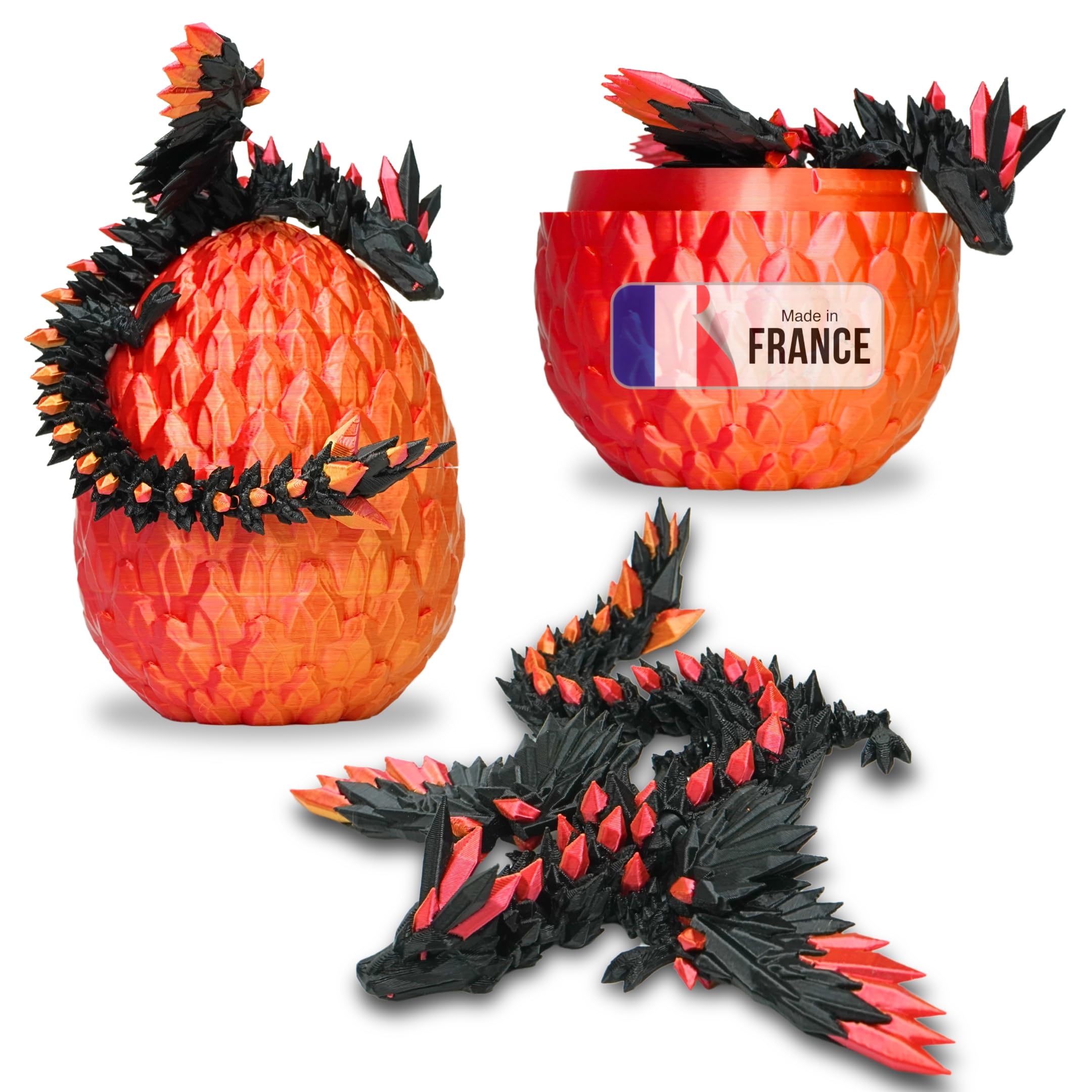 AEIOPRS 2 Pcs Dragon Articulé Imprimé en 3D Décoration Fantastique AEIOPRS 2 Pcs Dragon Articulé Imprimé en 3D Décoration Fantastique