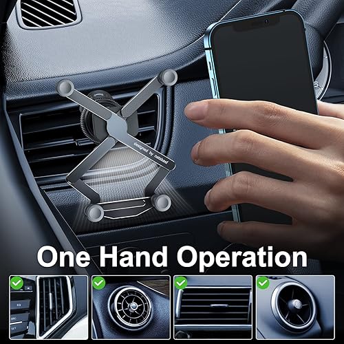 Miniatura 4 de Xuenair - Soporte de teléfono para automóvil soporte de teléfono para ventilación de aire para automóvil enlace mecánico Soporte universal para