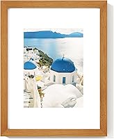 Vista 203 de Axeman Marco para póster de 18 x 24 pulgadas con paspartú para 16 x 20 pulgadas, marco de fotos de madera maciza de roble con vidrio templado, marco