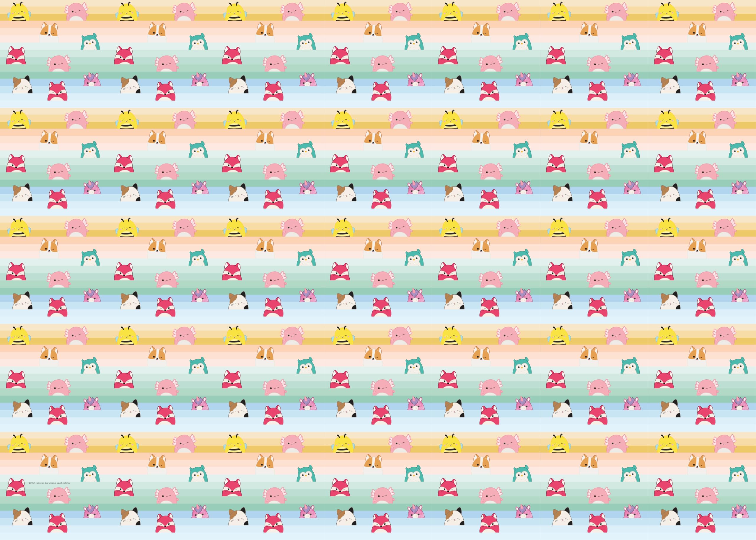 SQUISHMALLOWS WRAPPING PAPER 2 Sheet 2 Tags BIRTHDAY GIFT WRAP