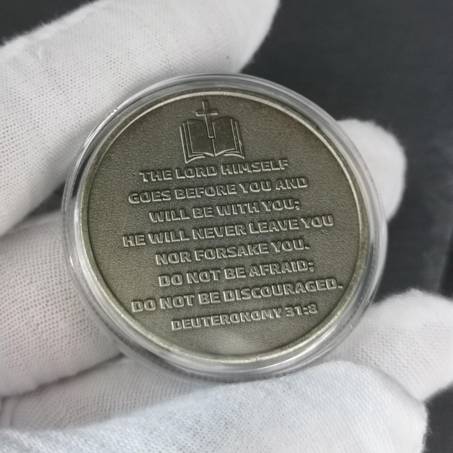 Rooted in Christ Challenge Coin Embrace Faith and Strength Christian Pocket Token Bible Verse Worry Coin for Prayer (Pack of 3)
