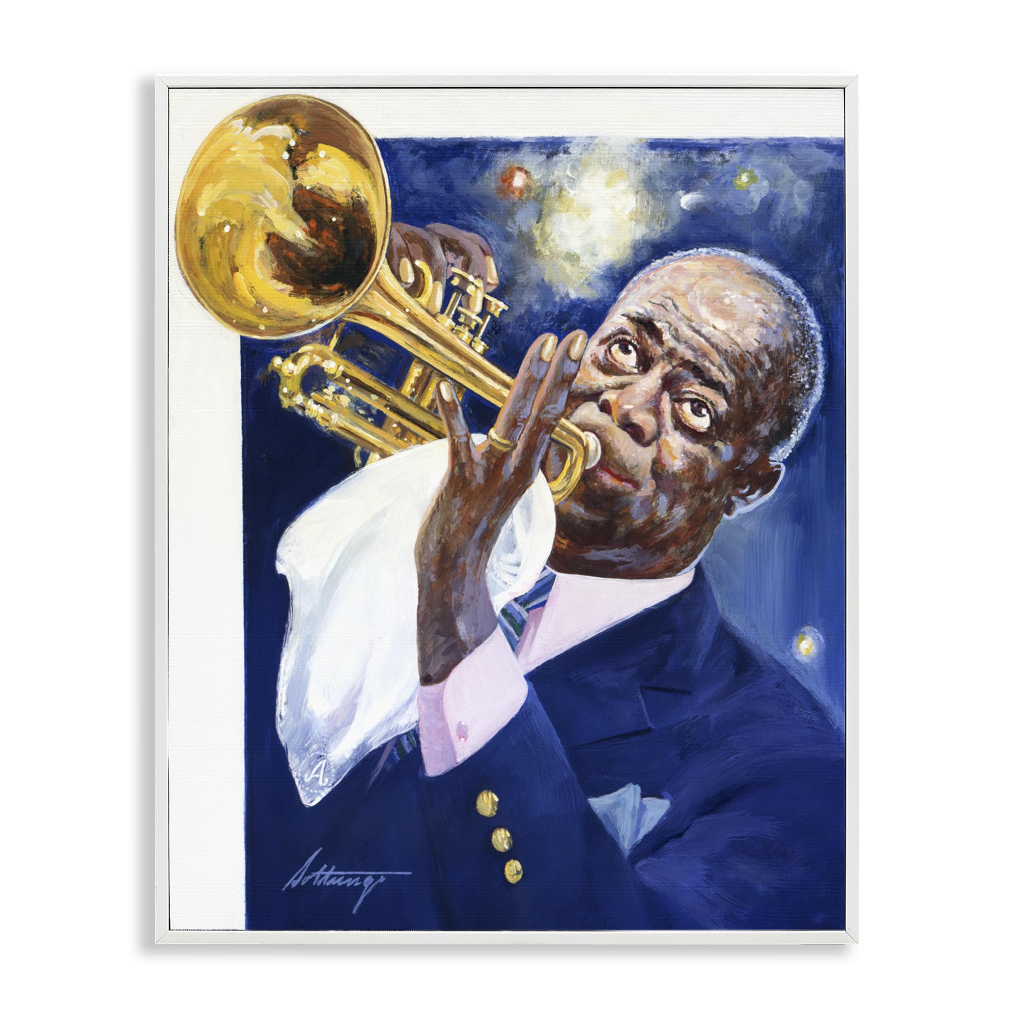 'Louis Armstrong Portrait'| Framed Giclee Art