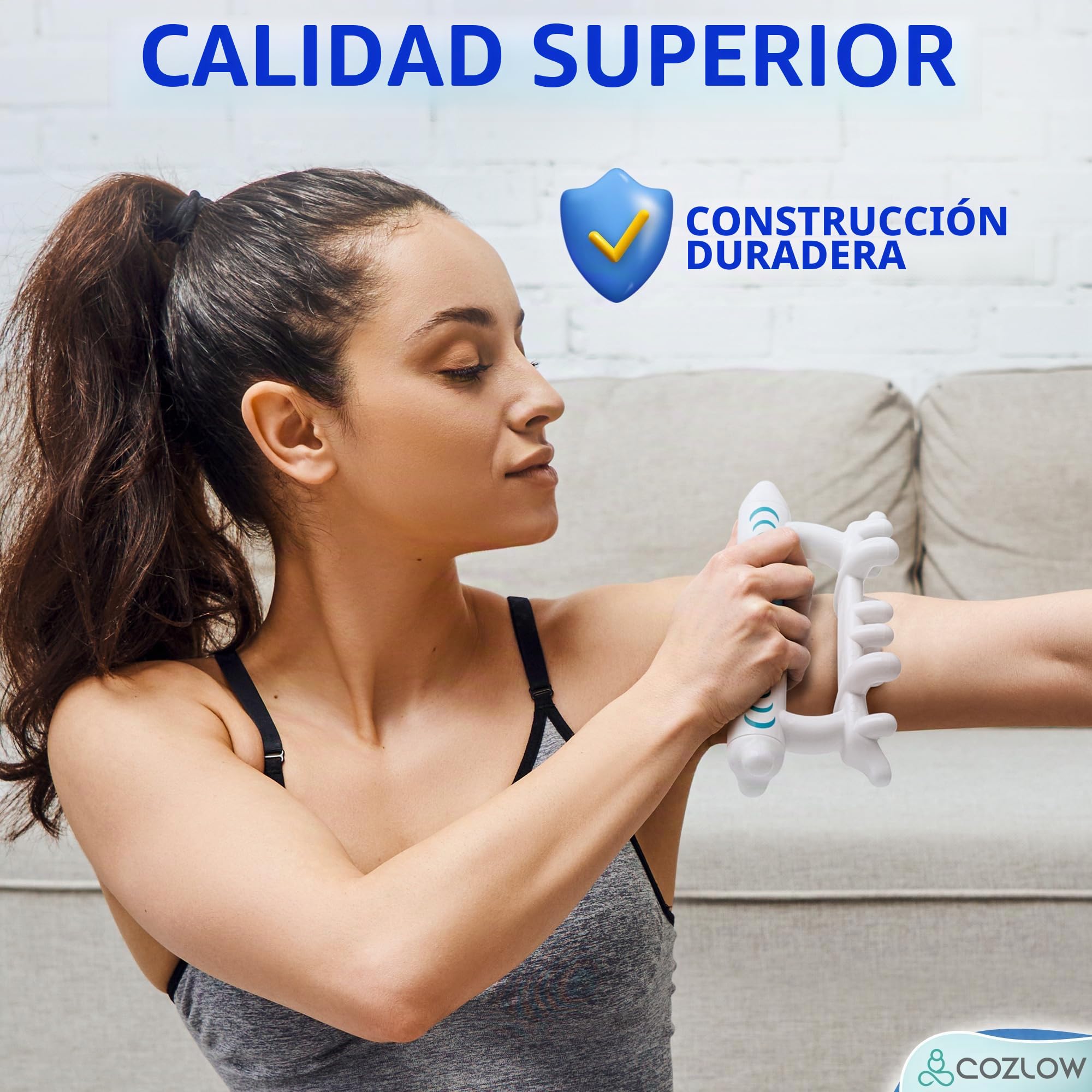 Masajeador de fascia (18,3 cm de largo, azul) masajeador de fascia de tejido profundo para aliviar el dolor en el cuerpo, cuello, espalda baja, hombros, rodillas, músculos del tobillo