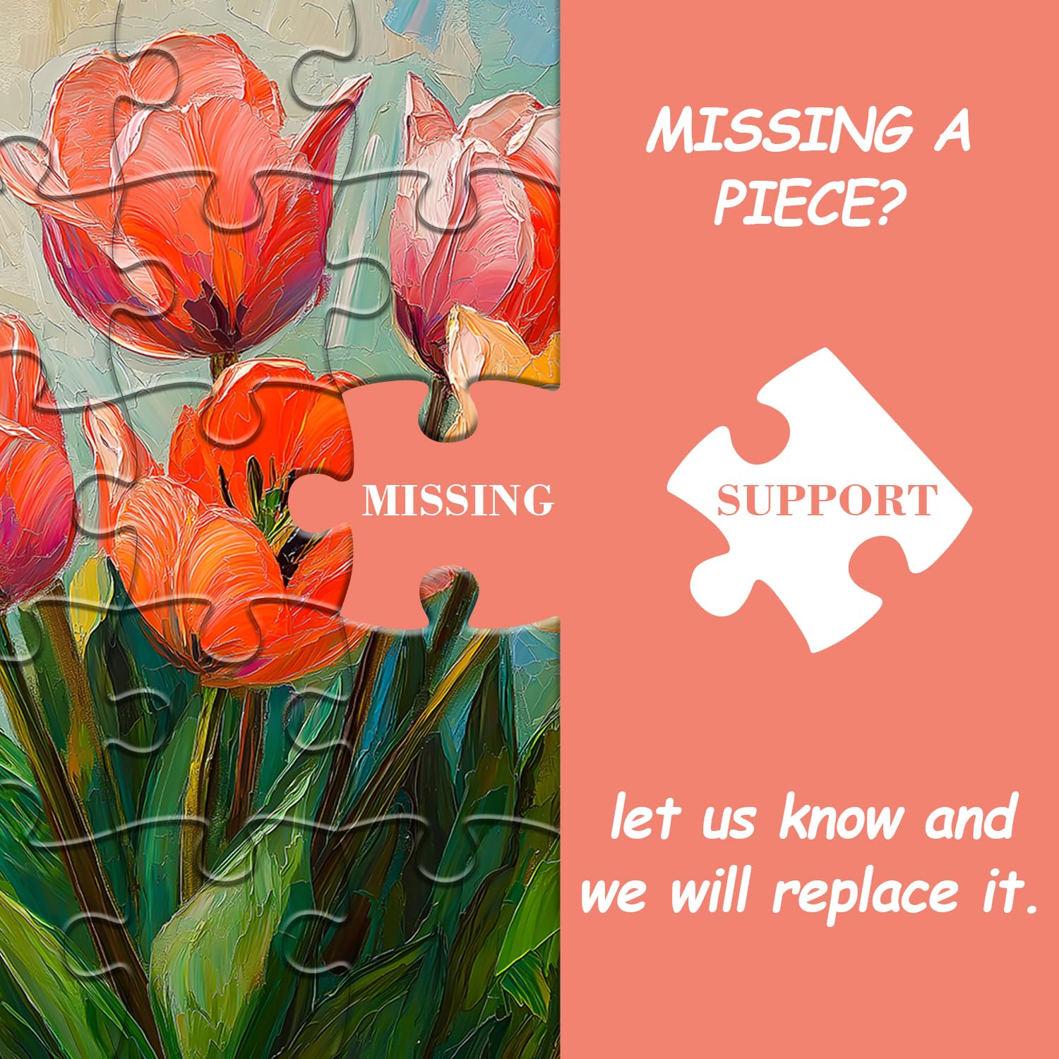 1000 Piece Flower Garden Jigsaw Puzzle For Adults - Colorful Floral Plant Pot Puzzle, Spring Tulip & Daisy Design - View #2