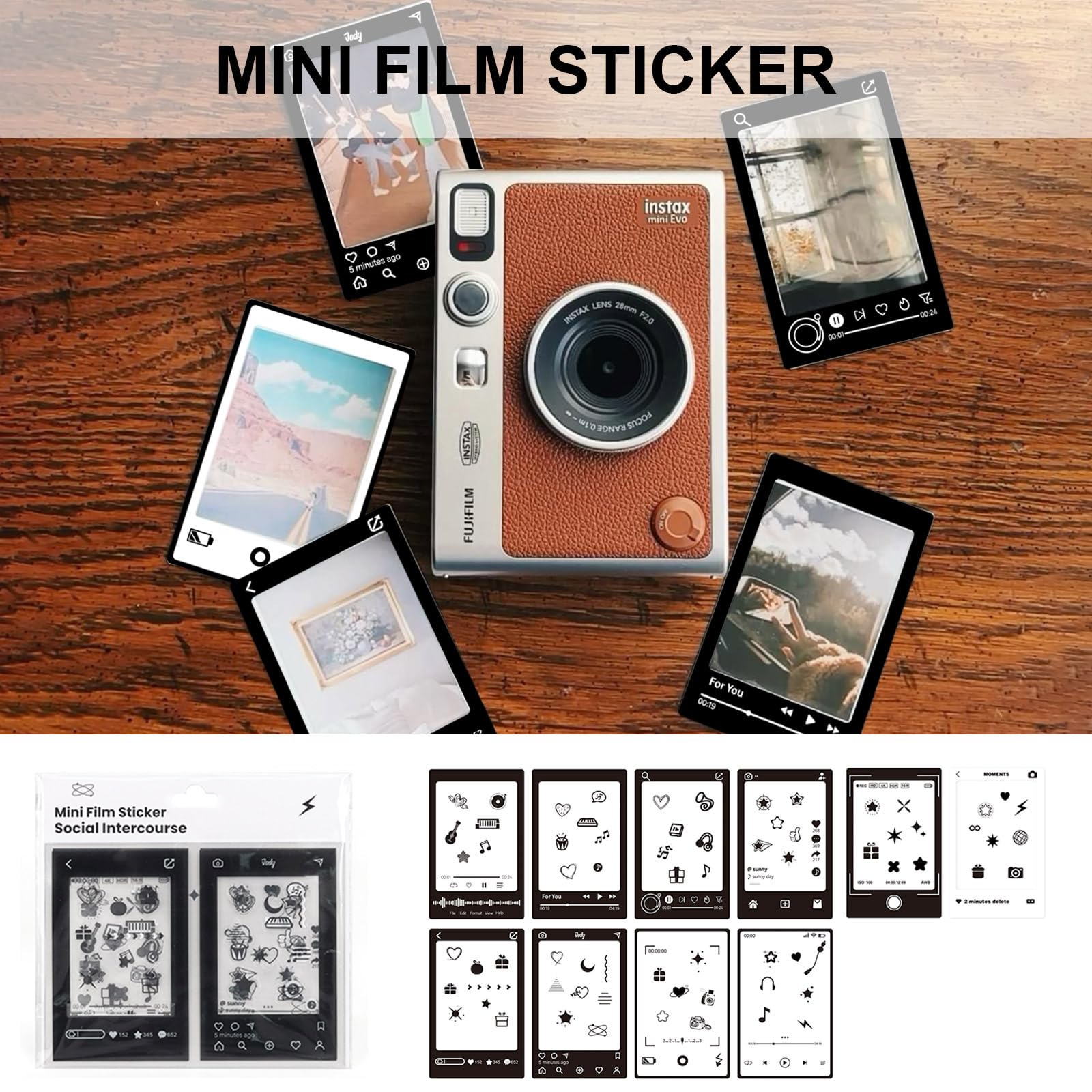 Instax Square Film Value Pack WOGOZAN Picture Holder Case For