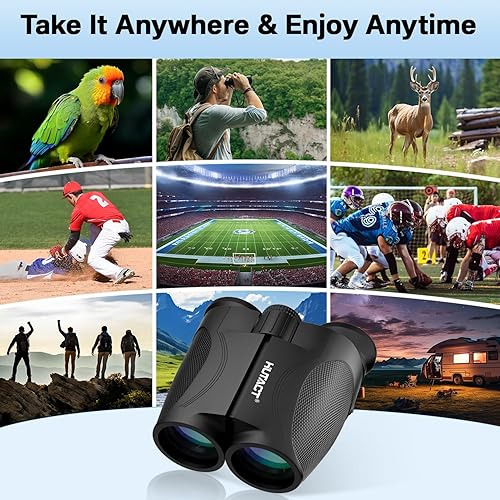 Miniatura 7 de HUTACT 12x25 Binoculars for Adults and Kids, Compact Binoculars with Bright View Easy Focus, Low Light Vision Small Binoculars for Bird Watching,