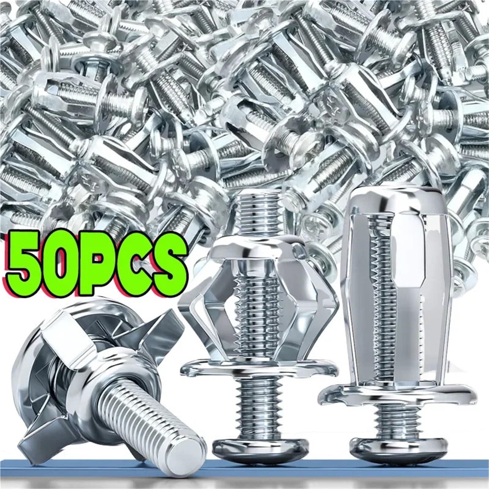 Dübel 10mm Jack Muttern Schrauben Erweiterung Blütenblatt Schraube Anker Stecker for Vorhang Klemme Niete Lock Bolzen Mutter Wand Befestigungen(50PCS-M6)