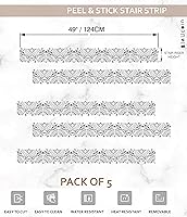 Vista 2 de Amalfi - Tira de vinilo autoadhesiva para escaleras, fácil de recortar y limpiar, reposicionable, extraíble, resistente al agua, murales