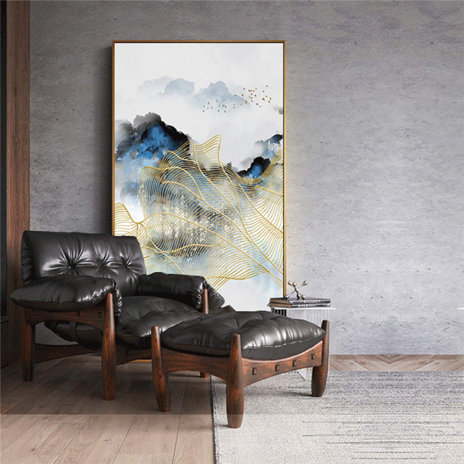 Pintura impresa abstracta para decorar una sala de estar moderna 8