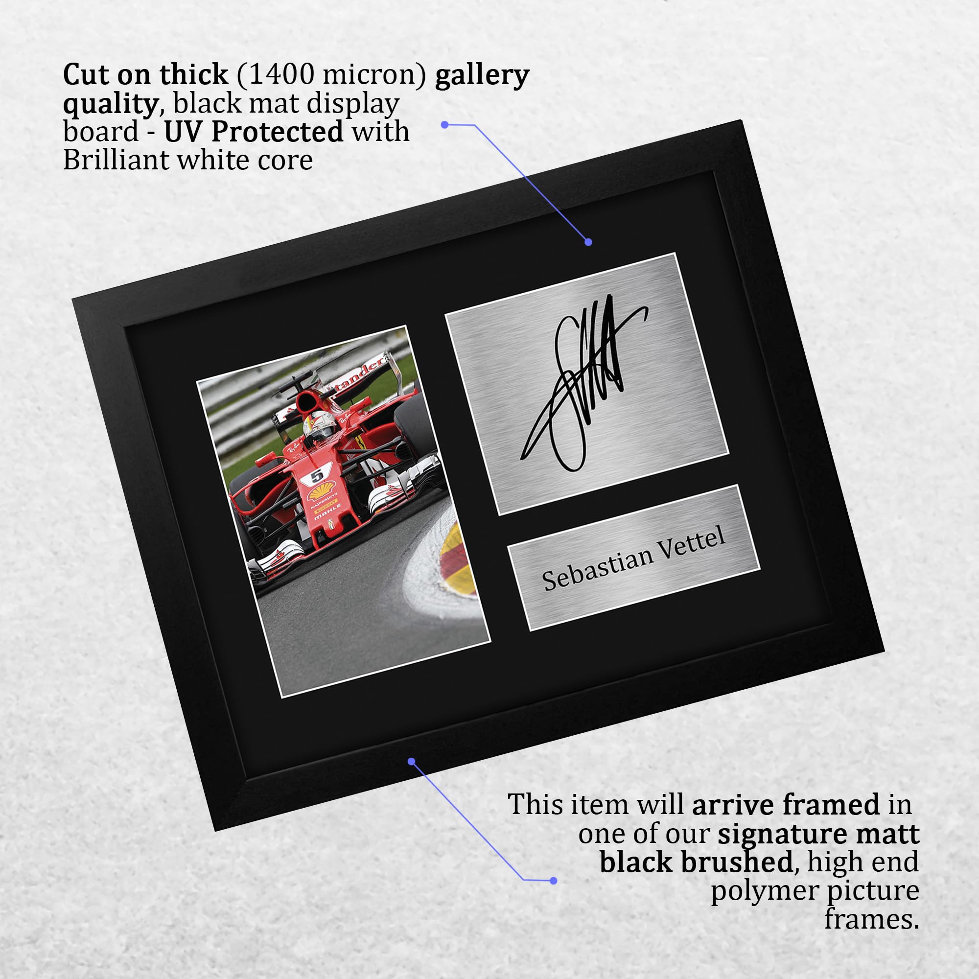 Amazon.com: HWC Trading Sebastian Vettel Framed Gift Signed