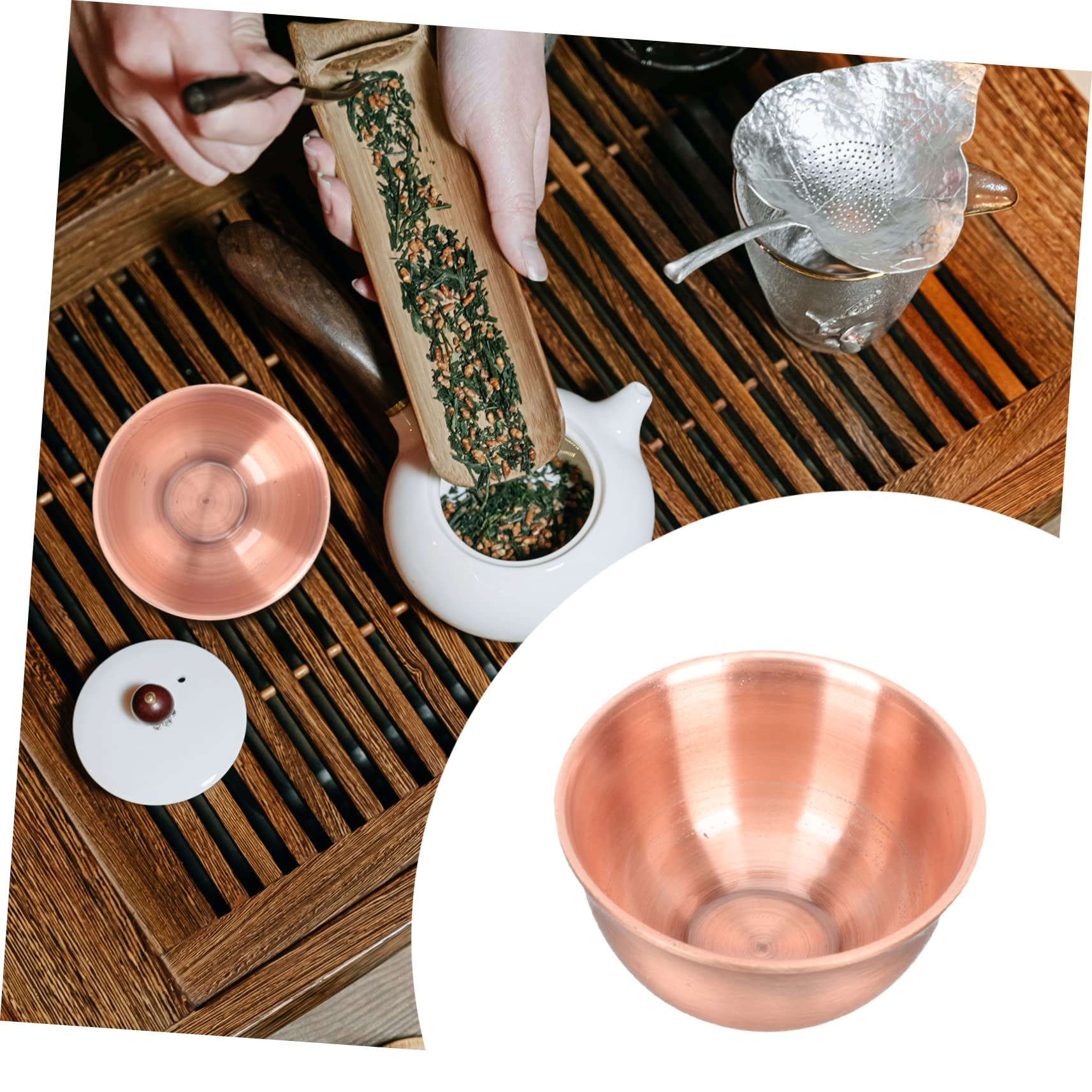 LABRIMP 5 Pz Tazza Da Tè Ciotola Da Tè Kung Fu Tazze Da Cinesi Matcha Chawan Stoviglie Cinesi Stoviglie Tradizionali Ciotola Da Domestica Di Matcha Rosso Rame