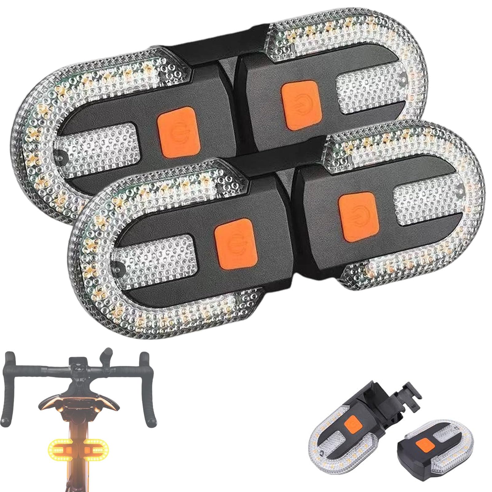 Feu Arrière À Commande À Distance sans Fil pour Vélo, Feu Arriere Velo, Clignotant Vélo, USB Rechargeable, Étanche Ipx4, 5 Modes — Haute Luminosité pour VTT, Vélos De Route Et Trottinettes