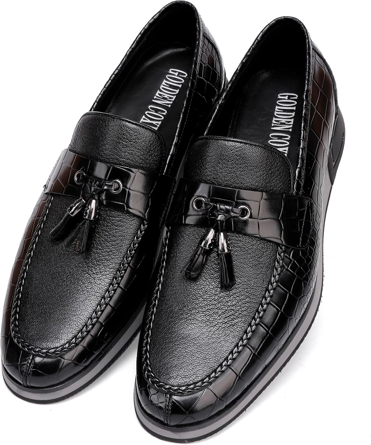 Casual Men's Dress Sneakers Shoes, Fashion Business Loafer Classic Leather Dress Shoes for Mens - Image 5