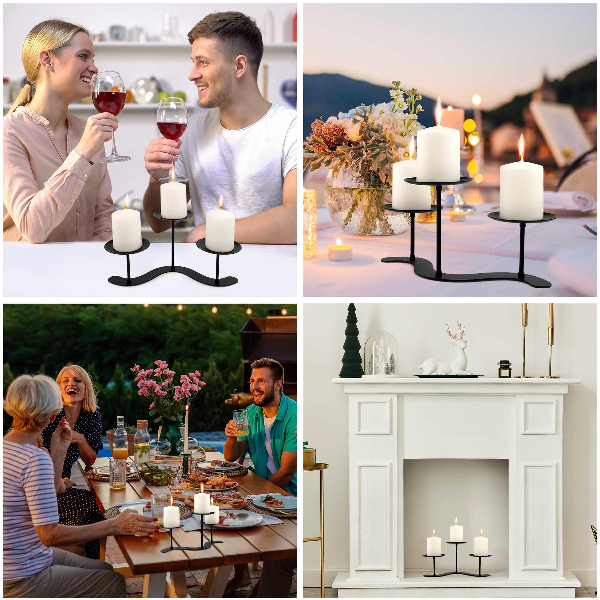 Amazon.co.jp: アイアンキャンドルホルダー暖炉:金属製燭台